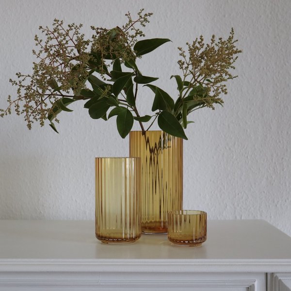Lyngby Vase 20,5cm, amber