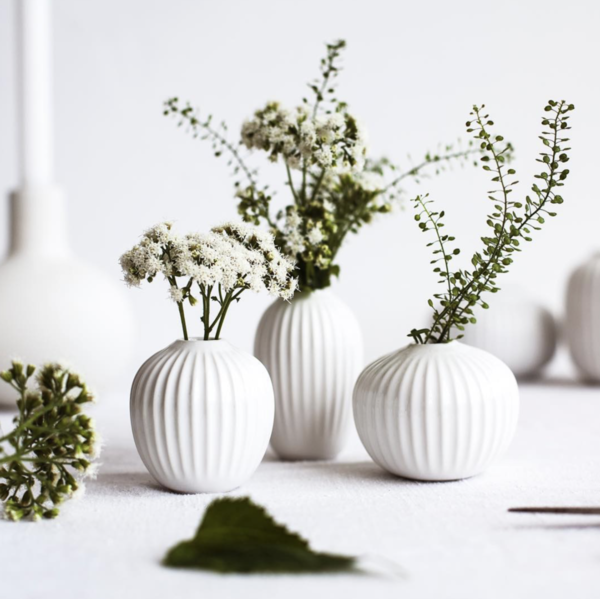 KÄHLER DESIGN Hammershøi Miniatur Vasen Set, white