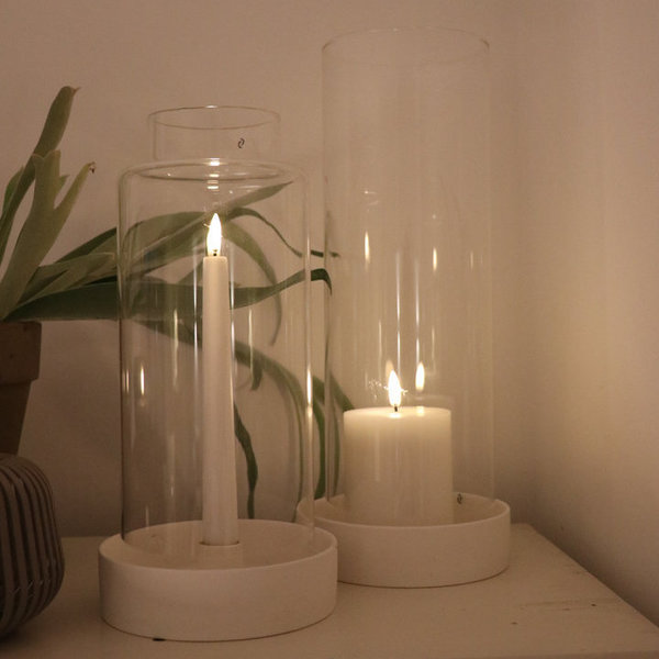 Uyuni Lighting LED Stabkerzen 2er Set  2,3 x 25 cm, nordic white